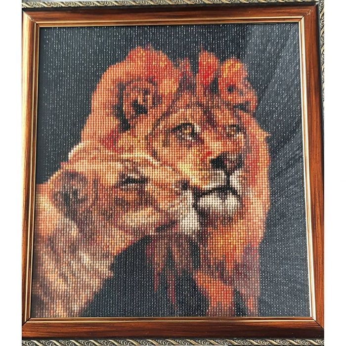 картина ручной работы львы