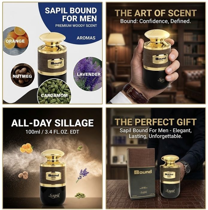 Нов Мъжки Парфюм Sapil Bound For Men (100ml) - Дълготраен и Магнетичен