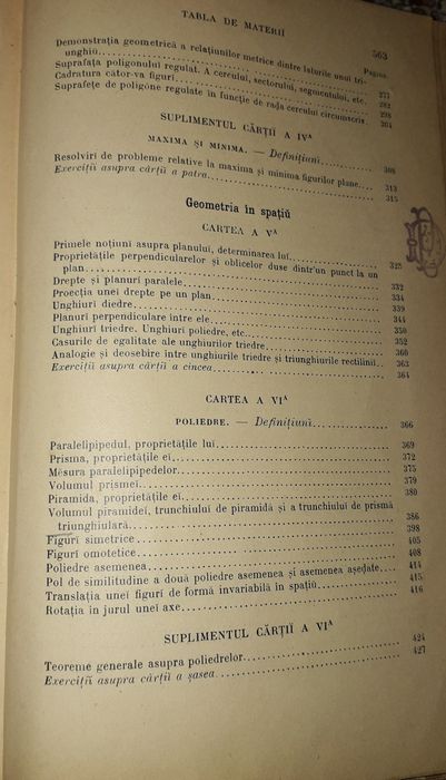 Curs Geometrie din 1901