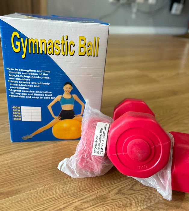 SPORT  -  Mingii gonflabille , fitness, gimnastica, yoga, aerobic, pilates, recuperare + gantere noi