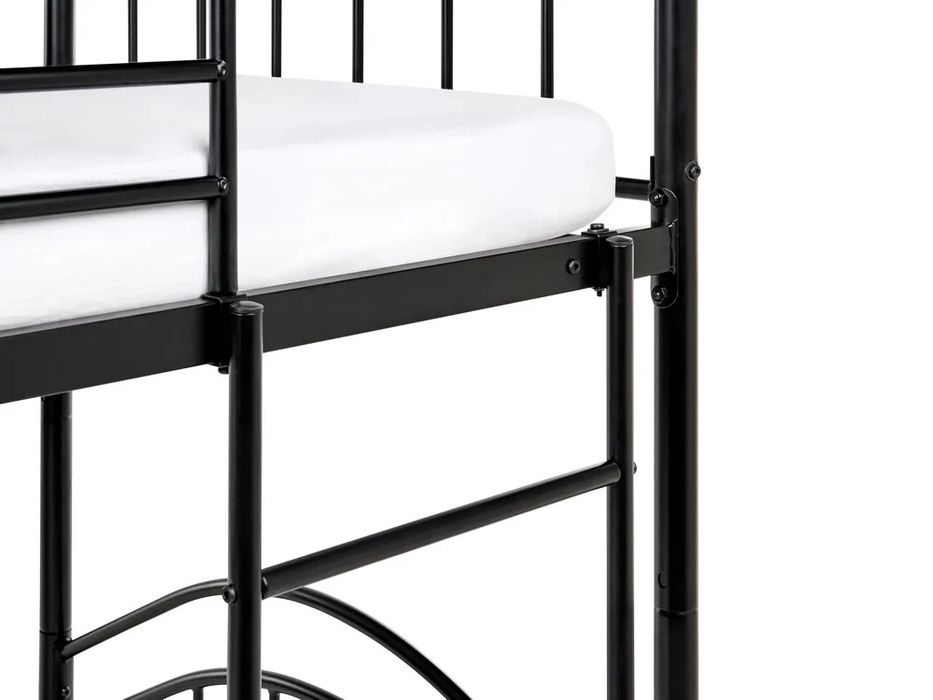 NOU Pat supraetajat CHARTRES, 90/200cm, metal, negru