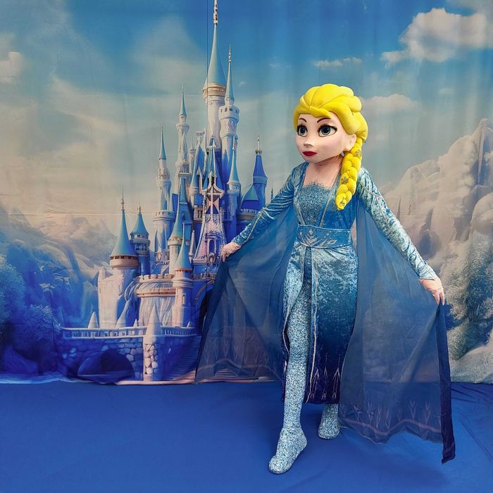 Costum mascotă Frozen Elsa Princess 3D premium, realizat la comandă