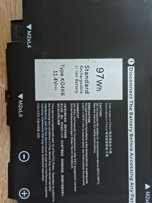 Baterie Dell  XG4K6 pentru Dell XPS 9700 9720 etc