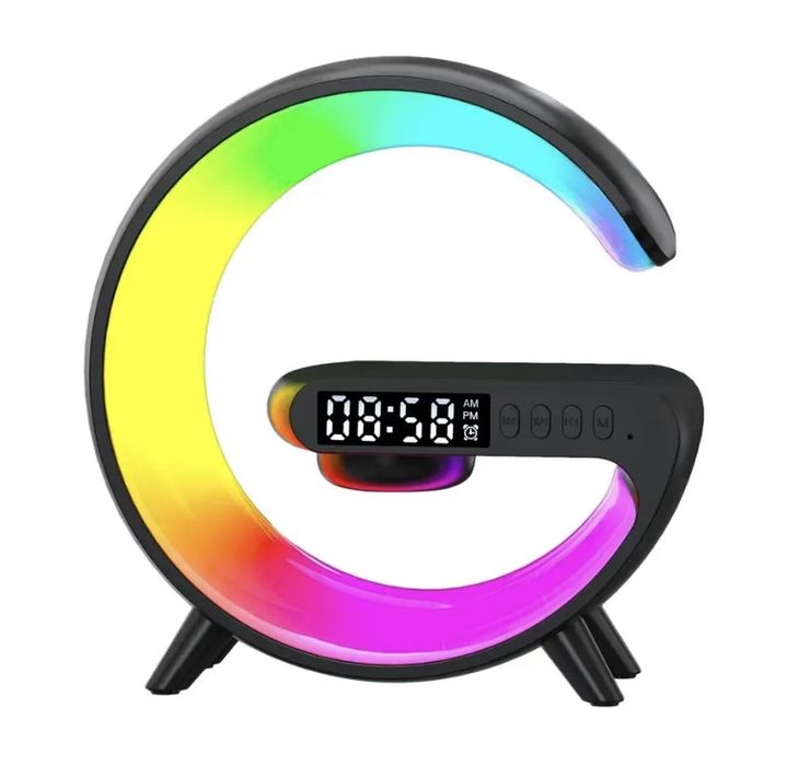 Lampa Smart LED RGB si Incarcator Rapid Wireless 15W, Bluetooth