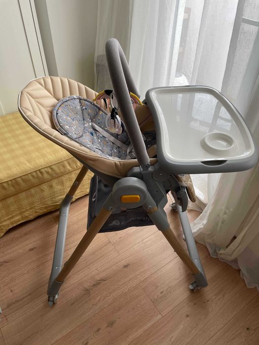 Kinderkraft Lastree Scaun Înalt De Masă Bebe Pliabil 2 În 1 reglabil