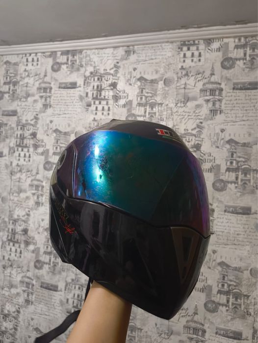 Мото шлем , с гарнитурой