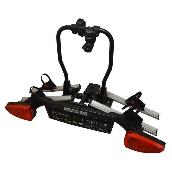 Suport biciclete Menabo Altair pentru 2 biciclete cu prindere pe carligul de remorcare, Nou_Pret importator, emitem Factura & Garantie