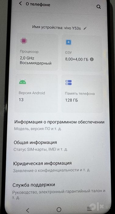 Vivo Y53s 128GB, yaxshi holatda