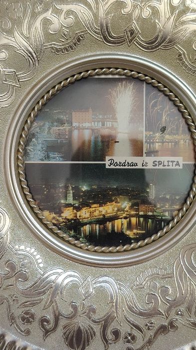 Винтидж стенна кръгла метална Картинна.