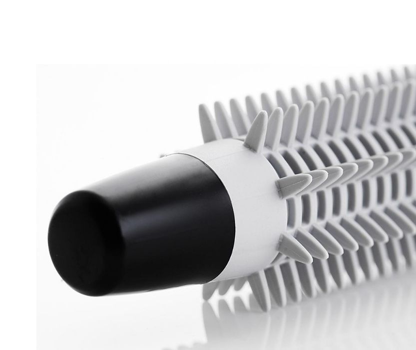 Ondulator de păr tip perie pe ALB cu roz