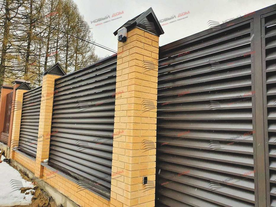 Забор жалюзи из металла