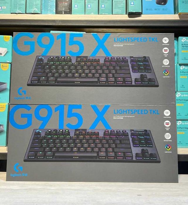 Клавиатура Logitech G915 TKL Carbon US International Clicky