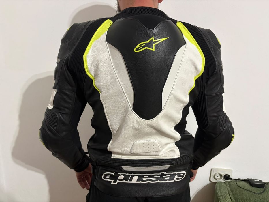Geaca Moto Piele cu cocoasa Alpinestars GP PRO - M (50) Yellow Fluo