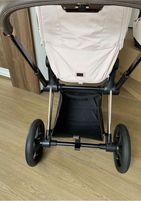 Количка Cybex Priam 4, Сребристо + Pink Rose