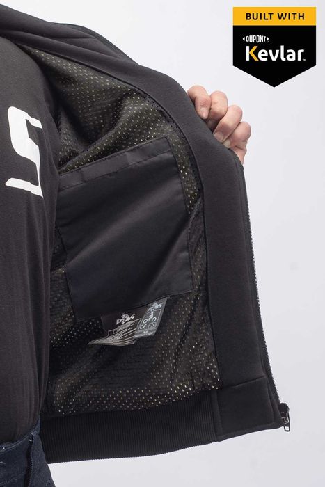 Hanorac Moto PES KevArmor Zip cu Protecții CE Level 2 Certificare AA