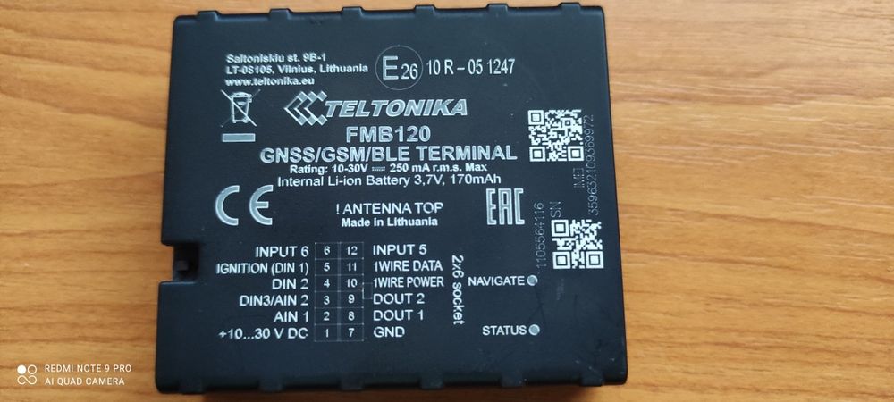 GPS Tracker GNSS Teltonika FMB120