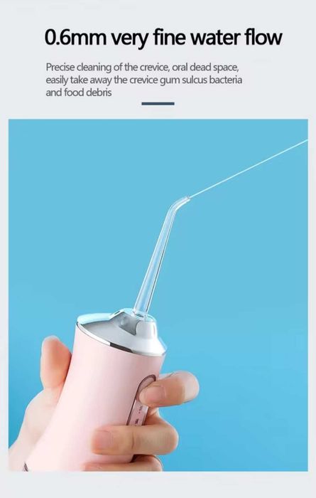 Професионален орален иригатор, преносим душ за уста, 4 накрайника, 230