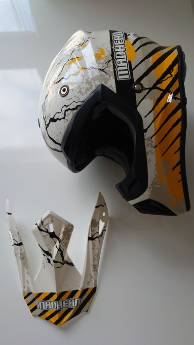 Индуру Крос мото ATV каска MADHEAD 1150 gr.  XXL 64 - M.L.XL. FOX очил