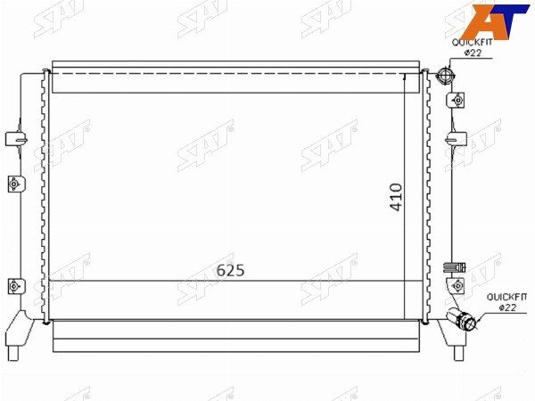 Радиатор Audi A3