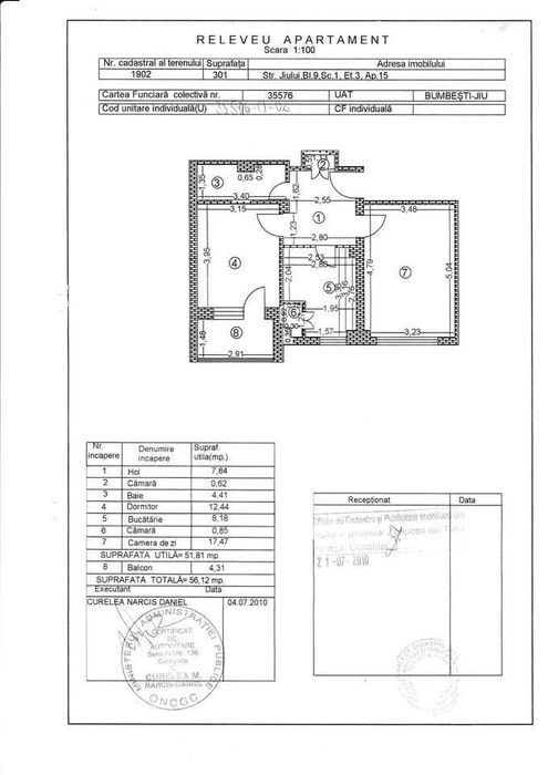 Apartament 2 camere decomandat