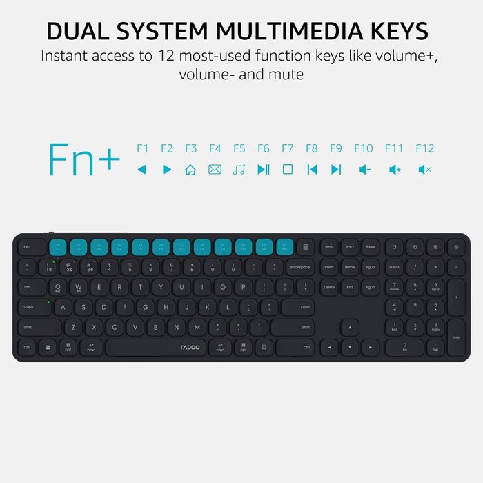 # Клавиатура и мышь Rapoo 9560M Беспроводной комплект black Ru