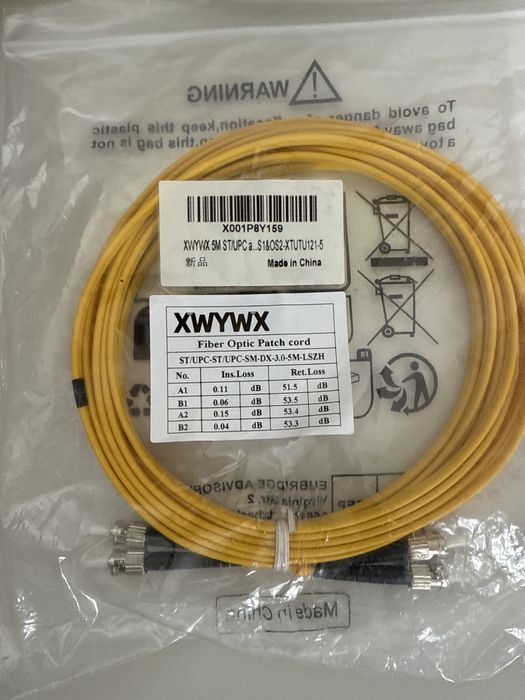 Cablu patch fibră optică 5m OM2 SX DX LSZH 3.0mm,duplex,LC FC SC ST