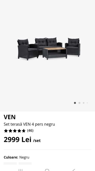 De vanzare set terasa 4 persoane in stare foarte buna. 1700Ron