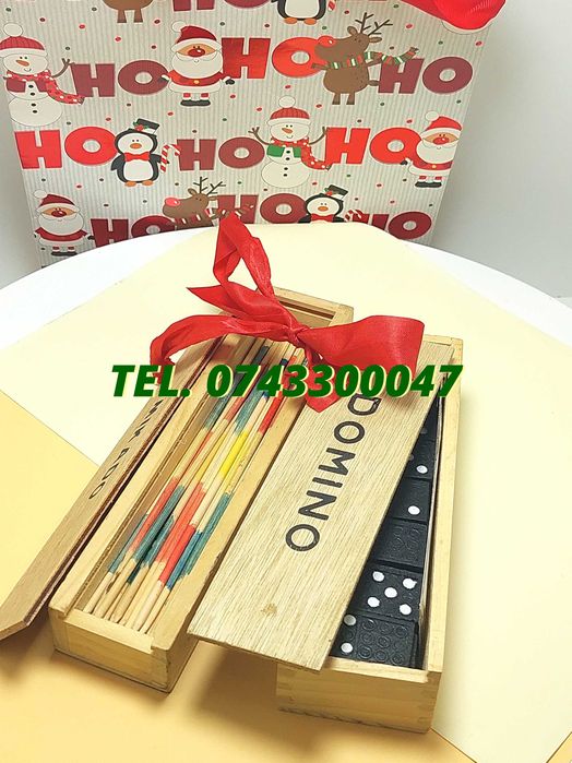 Pachet Cadou Gift  Joc Marocoo mikadoSi Domino  Transport Gratu