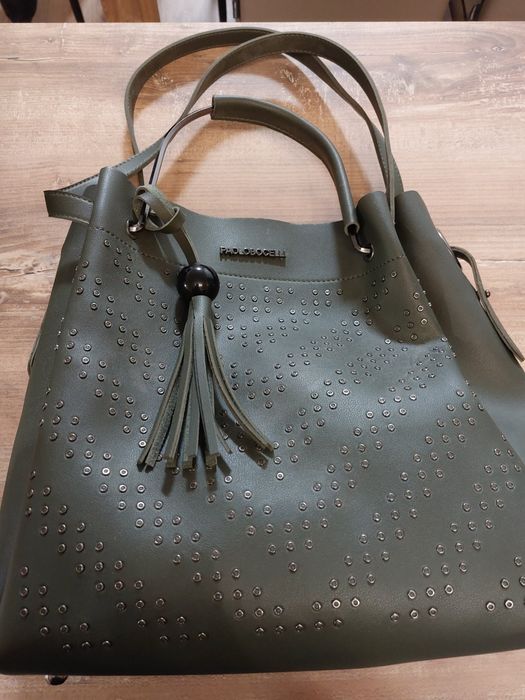 Дамска чанта в цвят маслено зелено