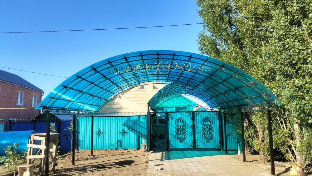 Навес. Ворота. Забор. Качеля