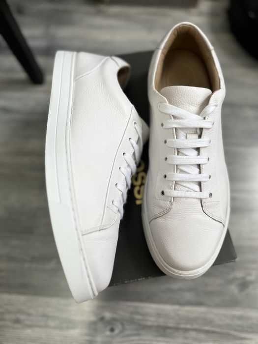 Бели кожени кецове Gino Rossi