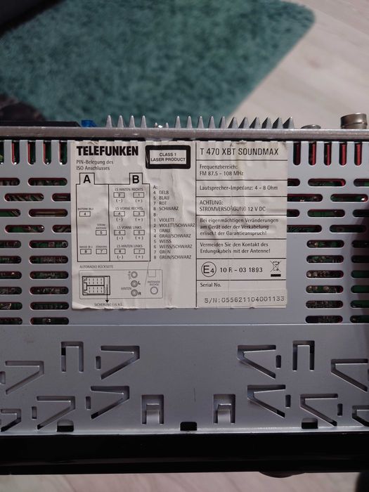 Radio Auto Telefunken T470 XBT Soundmax - 4x100W, Bluetooth, SD/USB