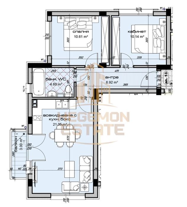 Продава се Тристаен апартамент в Варна, Виница - 87 кв.м за 880 €/кв.м - Снимка #10