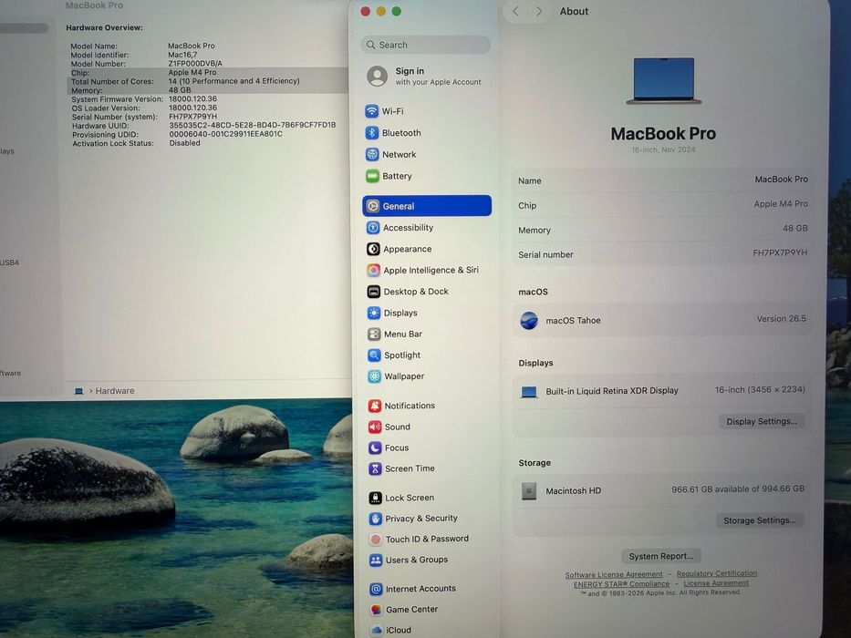 MacBook Pro 16" M4 PRO Chip 14-CPU/20-GPU/48GB RAM/512GB SSD В ГАРАНЦИЯ 8.06.2028г. — миниатюра 6