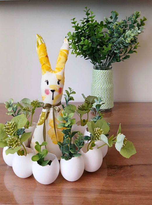 Пасхальный декор, пасхальный кролик, пасхальный венок. Ручная работа