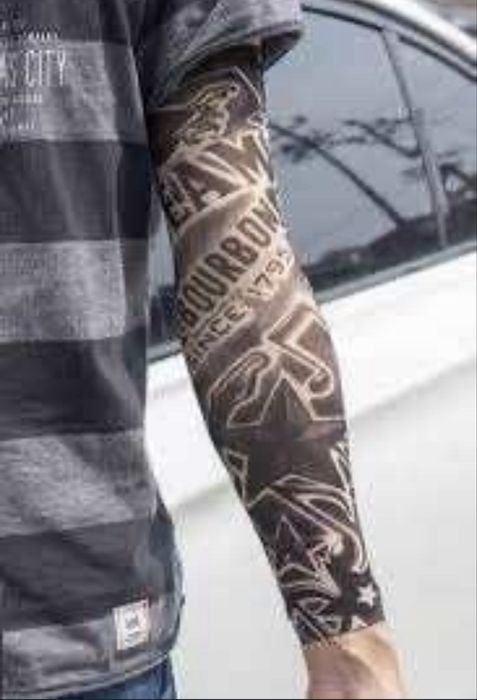 Maneca tatuata 3D print- imita un tatuaj real 100%-body art tattoo