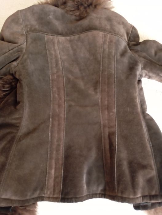 Cojoc maro cu blană groasă măr S-M