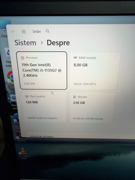 Laptop Lenovo E15 i5 11gen 8g 256g nvme 15.6 FHD
