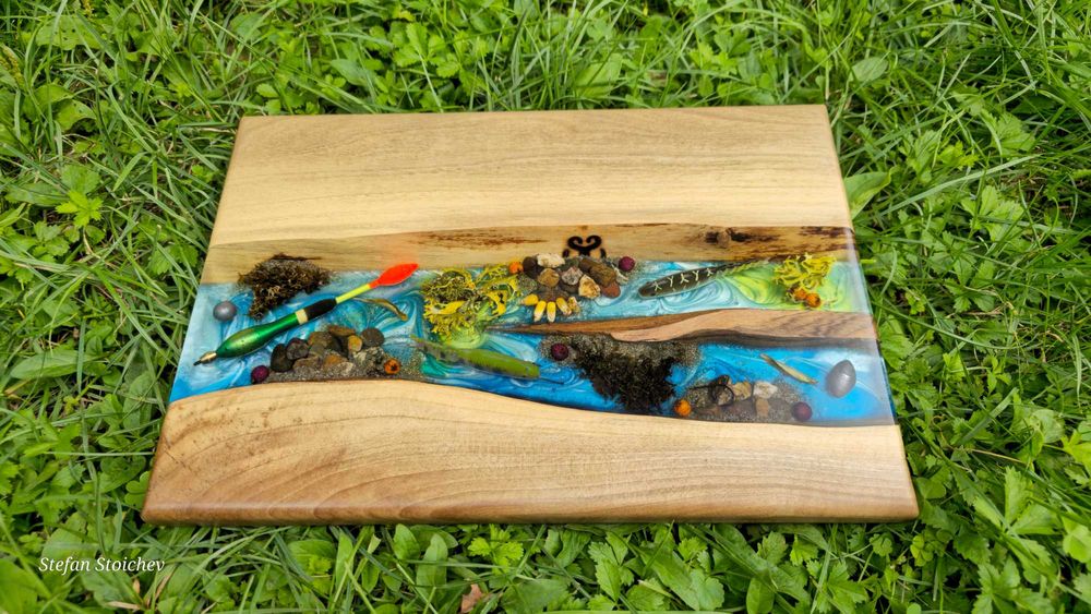 Дъски за мезета от дърво и епоксидна смола