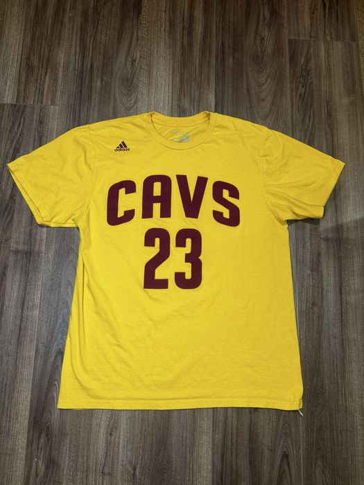 тениска Adidas LeBron James Cleveland Cavaliers Shirt Adidas Yellow Short Sleeve