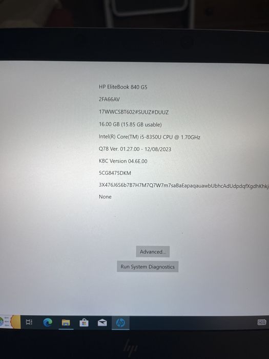Laptop HP EliteBook 850 G5 256gb 16 gb ram
