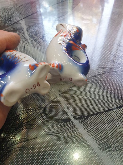 Порцеланов СССР сервиз рибки