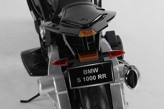 Motocicleta electrica copii 12V 90W BMW 528 RR roti eva  scaun piele