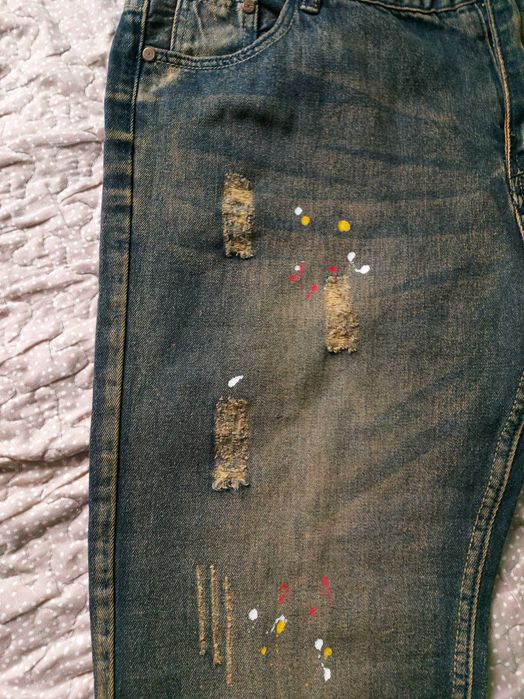 Дънки дамски цветни