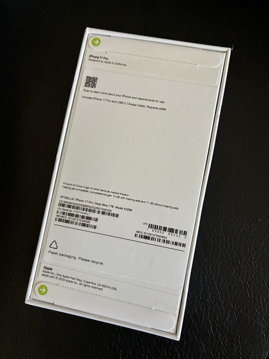 *НЕРАЗОПАКОВАН* Iphone 17 Pro 1TB