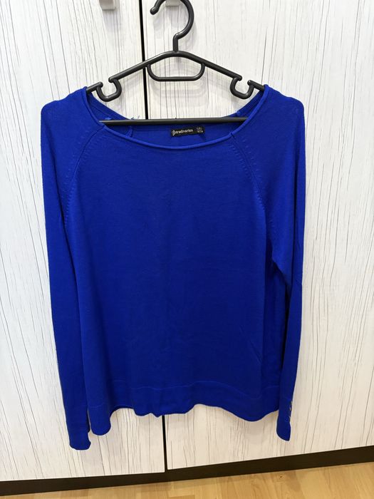 Pulover bleumarin elegant oversized