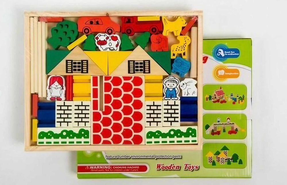 Дървен конструктор къща / дървени играчки на woodentoys.olx.bg