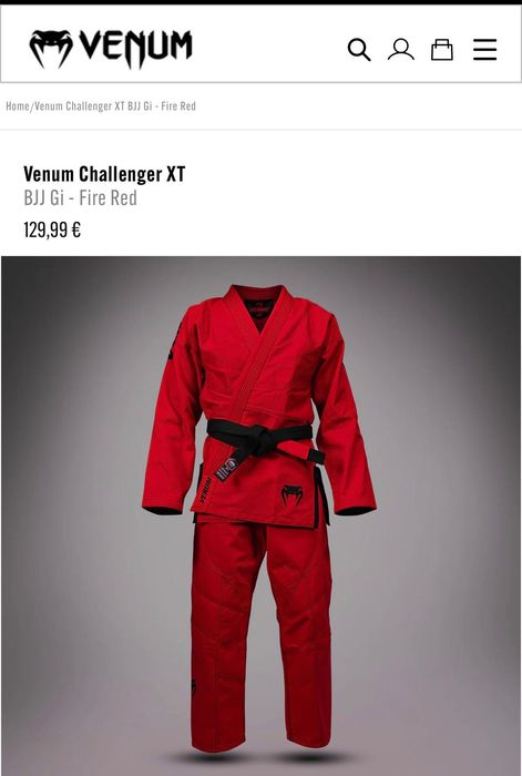Venum Challenger XT BJJ Gi Kimono A2 – Червено, Чисто Ново