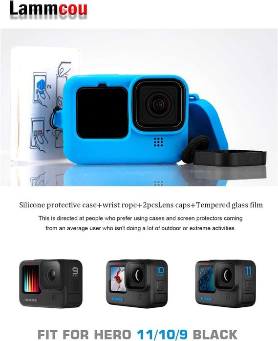 Силиконов , защитен  калъф Lammcou за камера Hero 12 11 10 9