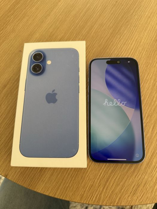 Telefon mobil Apple iPhone 16, 128GB, 5G, Ultramarine